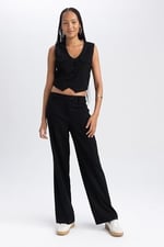 DeFacto Wide Leg Pantolon Siyah