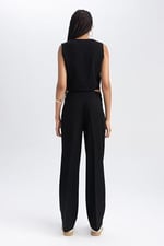 DeFacto Wide Leg Pantolon Siyah