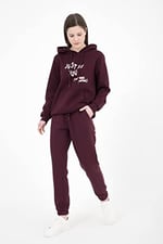 Defy's Kadın İç Kısmı Şardonlu Rahat Kalıp Jogger Eşofman Altı