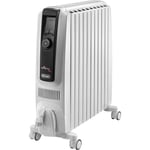 De'Longhi Dragon 4 Pro TRDX41025E radyatör, klasik yağlı radyatör, 3 güç kademeli, 24 saat zamanlayıcı, antifriz ve eko fonksiyonu, güvenlik termostatı, 2500 Watt, beyaz