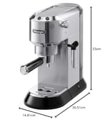 De'Longhi EC 680.R Dedica Espresso Makinesi (1350 Watt, 15 bar) Kırmızı EC.680.M