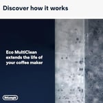 De'Longhi Original Eco MultiClean DLSC550 süt sistemini temizlemek için tam otomatik kahve makineleri için temizleme maddesi, dış yüzeyler ve kahve makinesinin tüm çıkarılabilir parçaları için de etki