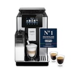 De'Longhi PrimaDonna Soul Perfetto ECAM 612.55.SB tam otomatik kahve makinesi, LatteCrema süt sistemi ve Bean Adapt teknolojisi, 18 tarif (Türkçe olmayabilir), renkli ekran uygulaması kontrolü,