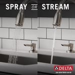 Delta 16970-Sssd-DST Single Handle Pull-Down Kitchen musluk with sıvı sabun dispenseri, paslanmaz by Delta musluk