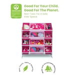 Delta Children Çocuk Oyuncakları 12 Plastik Kovalı - Greenguard Gold Sertifikalı, Beyaz/Pembe