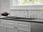 Delta Faucet Windemere 2 Kulplu Evye Bataryası Yan Püskürtücülü Uyumlu Yüzey, Paslanmaz 21996LF-SS, 5