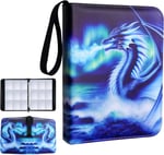 Deluxe ice dragon Ticaret Kartı Klasörü 900 Yandan Yüklemeli Cepli 9 Cepli Fermuarlı Bağlayıcı, Erkek, Kız ve Kart Meraklıları için İdeal - Koleksiyon Kartı Albümleri, Kılıfları ve Kolları