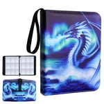 Deluxe ice dragon Ticaret Kartı Klasörü 900 Yandan Yüklemeli Cepli 9 Cepli Fermuarlı Bağlayıcı, Erkek, Kız ve Kart Meraklıları için İdeal - Koleksiyon Kartı Albümleri, Kılıfları ve Kolları