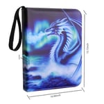 Deluxe ice dragon Ticaret Kartı Klasörü 900 Yandan Yüklemeli Cepli 9 Cepli Fermuarlı Bağlayıcı, Erkek, Kız ve Kart Meraklıları için İdeal - Koleksiyon Kartı Albümleri, Kılıfları ve Kolları