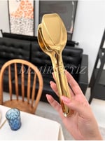 Demir Çeyiz Gold 1 Adet Servis Sunum Pasta Kek Maşası