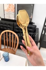 Demir Çeyiz Gold 1 Adet Servis Sunum Pasta Kek Maşası