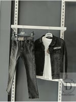 DEMOİSELLE ERKEK ÇOCUK KOT CEKET PANTALON TAKIMI-1