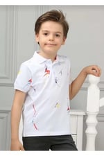 DEMOİSELLE ERKEK ÇOCUK POLO YAKA T-SHİRT -BEYAZ 6-7 Yaş