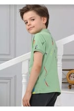 DEMOİSELLE ERKEK ÇOCUK POLO YAKA T-SHİRT YEŞİL 5-6 Yaş