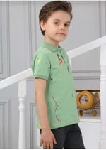 DEMOİSELLE ERKEK ÇOCUK POLO YAKA T-SHİRT YEŞİL 5-6 Yaş