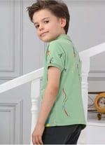 DEMOİSELLE ERKEK ÇOCUK POLO YAKA T-SHİRT YEŞİL 4-5 Yaş