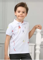 DEMOİSELLE ERKEK ÇOCUK POLO YAKA T-SHİRT BEYAZ 11-12 Yaş
