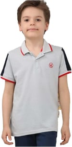 DEMOİSELLE ERKEK ÇOCUK POLO YAKA T-SHİRT gri 5 Yaş