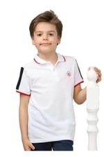DEMOİSELLE ERKEK ÇOCUK POLO YAKA T-SHİRT beyaz 7 Yaş