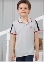 DEMOİSELLE ERKEK ÇOCUK POLO YAKA T-SHİRT gri 4 Yaş