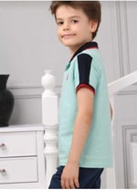 DEMOİSELLE ERKEK ÇOCUK POLO YAKA T-SHİRT yeşil 7 Yaş