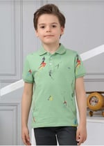 DEMOİSELLE ERKEK ÇOCUK POLO YAKA T-SHİRT YEŞİL 7-8 Yaş