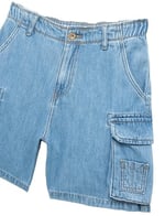 Denim Kargo Bermuda Şort Cepli Standart Bel