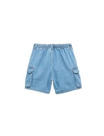Denim Kargo Bermuda Şort Cepli Standart Bel
