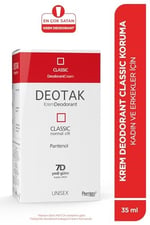 Deotak Classic Koruma 7 Güne Kadar Etkili Hassas Ciltler İçin Kadın - Erkek Kullanım Krem Deodorant 35 ml