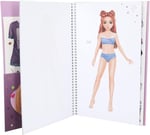Depesche 13387 TOPModel Rebel Kitty Kitap Beni Giydir 20 Sayfa Önceden Basılmış Kendin Yap Desen Desenleri, 7 Yaprak Çıkartma, Çok Renkli, Tek Beden