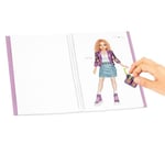 Depesche 13387 TOPModel Rebel Kitty Kitap Beni Giydir 20 Sayfa Önceden Basılmış Kendin Yap Desen Desenleri, 7 Yaprak Çıkartma, Çok Renkli, Tek Beden