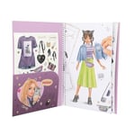 Depesche 13387 TOPModel Rebel Kitty Kitap Beni Giydir 20 Sayfa Önceden Basılmış Kendin Yap Desen Desenleri, 7 Yaprak Çıkartma, Çok Renkli, Tek Beden
