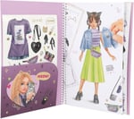Depesche 13387 TOPModel Rebel Kitty Kitap Beni Giydir 20 Sayfa Önceden Basılmış Kendin Yap Desen Desenleri, 7 Yaprak Çıkartma, Çok Renkli, Tek Beden