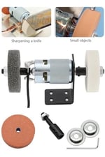 Depolife 6mm Motor Mili Için Bileme Taşı Ve Kaplin Motoru Bileme Makinesine Dönüştürme Seti Bıçak Satır Için