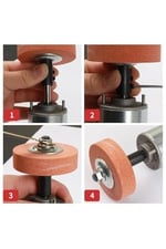 Depolife 6mm Motor Mili Için Bileme Taşı Ve Kaplin Motoru Bileme Makinesine Dönüştürme Seti Bıçak Satır Için