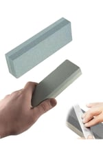 Depolife Bileme Taşı Çift Kumlu Bıçak Satır Nacak Balta Bileme Taşı 20cm