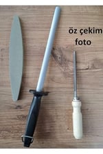 Depolife masat eğe bileme taşı 3lü set bıçak satır nacak balta bileme seti