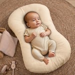 Deppon Muslin Bebek Şezlong Kılıfı 2'li Paket, Organik Pamuk Çıkarılabilir Kılıf Yenidoğan Şezlong için, Yumuşak ve Nefes Alabilen Bebek Şezlong Kılıfı, Erkek ve Kız Çocuk, Bej ve Karamel için