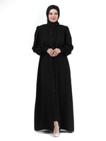 DERİN 24353-24 SİYAH HAKİM YAKA ÖNDEN DÜĞMELİ