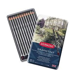 Derwent Graphıtınt Serisi Renkli Grafit Kalem Seti - 12 Renk Metal Kutu