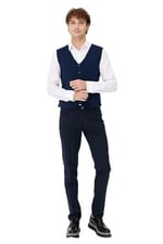 DESEN TRİKO Erkek V Yaka İnce Triko Yelek İndigo Beden;M,Renk;İndigo dsnNM7385