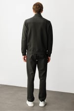Desen Triko Hakim Yaka Fermuarlı Eşofman Üstü, 25443 - Bedenler: M, L, XL, XXL