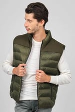 Desen Triko Kapitone Şişme Yelek, 8024202221493