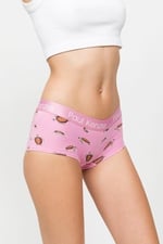 Desenli Kadın Boyshort Külot – Eco Characters – Turtley