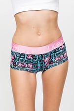 Desenli Kadın Boyshort Külot – Unique Effect – Love Bunny