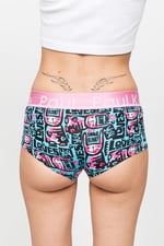 Desenli Kadın Boyshort Külot – Unique Effect – Love Bunny