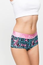 Desenli Kadın Boyshort Külot – Unique Effect – Love Bunny