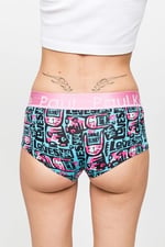 Desenli Kadın Boyshort Külot – Unique Effect – Love Bunny
