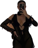 Desert Rose Collection Black Tulle Pareo