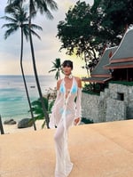 Desert Rose Collection White Tulle Pareo